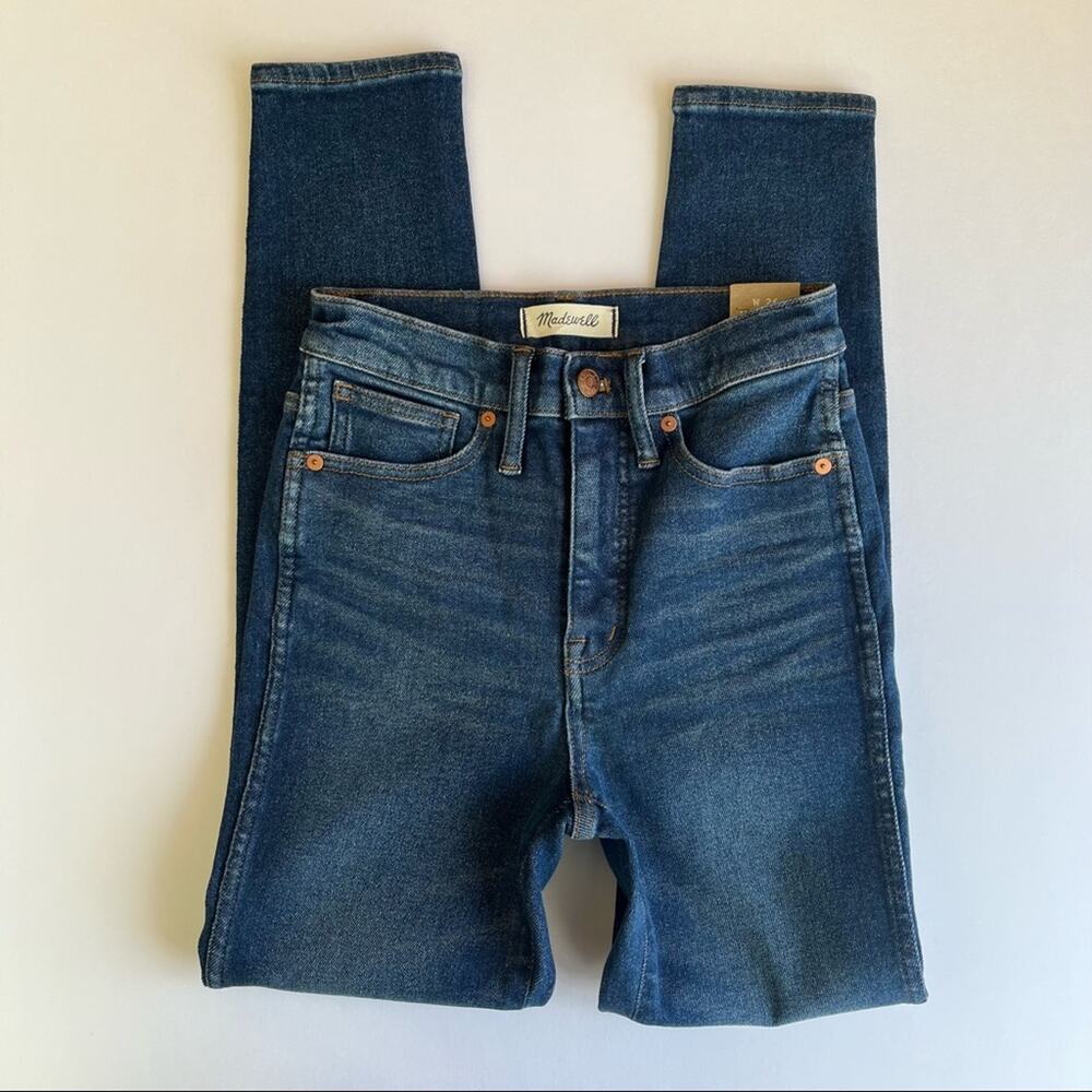 Madewell High-Rise Dark Blue Skinny Jeans